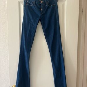 MOTHER Dark Blue Boot Cut Jeans
